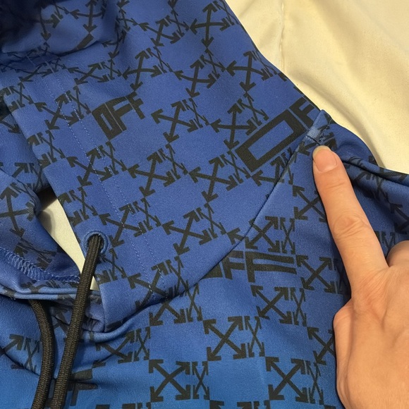 OFF-WHITE Athleisure Monogram Hoodie Blue/Green/Yellow Size S - Picture 16 of 16